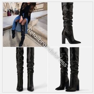 zara snakeskin boots knee high